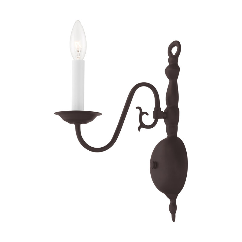 Benedetto Candle Wall Light, Bronze