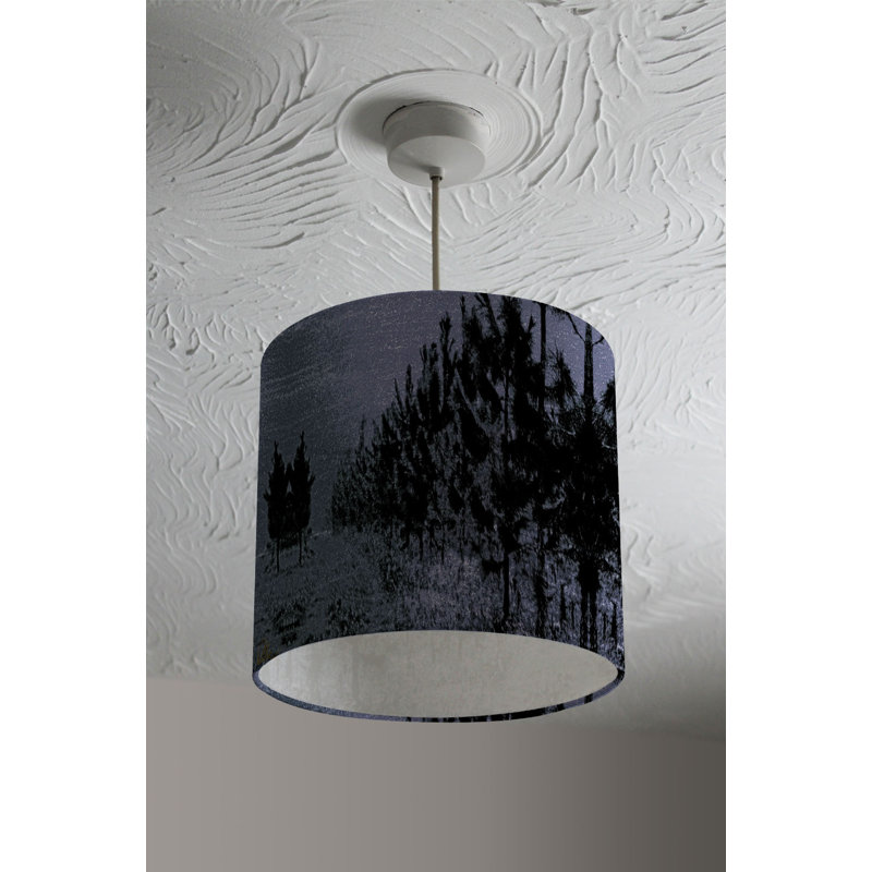 Cotton Drum Lamp Shade ( Uno ), 22cm H x 25cm W x 25cm D