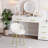 Upholstered Vanity Desk with Chair-993132817