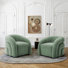 Aunna Upholstered Modern-style Swivel Barrel Accent Chair Full Assembled
