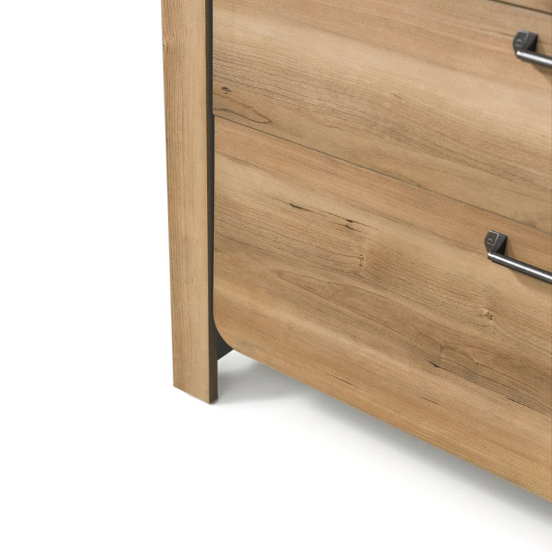 Ensemble de chambre à coucher avec lit surélevé 3 pièces Lunora, 3 Pcs: Chest, 2 Nightstands