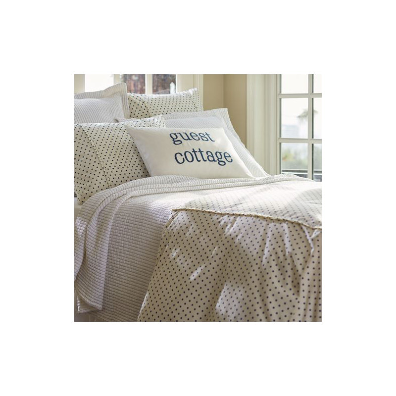 Polka Dot Black Cotton Duvet Cover, Black, Twin Duvet Cover