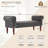 Monroe 59'' Wide Transitional Traditional Upholstered Bench With Rolled Arms-118320675