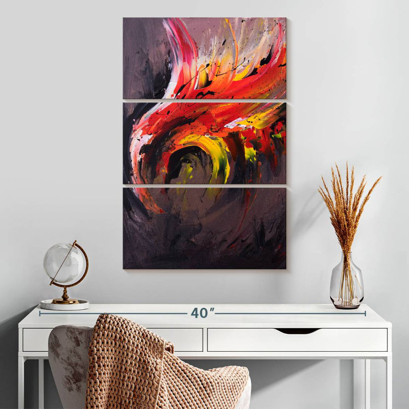 Brampt Abstract Phoenix, 32" H x 20" W