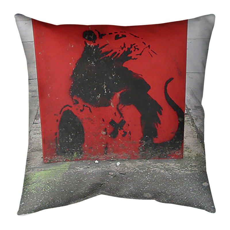Outdoor Reversible Throw Pillow, 18" x 18", No