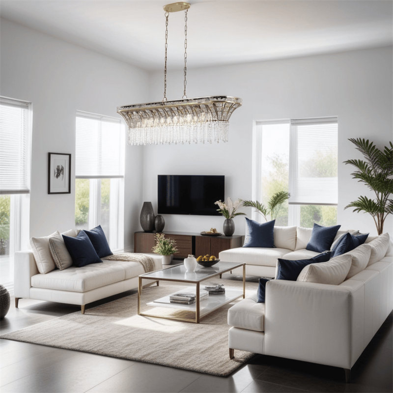 Lustre géométrique à 8 lumières Seit