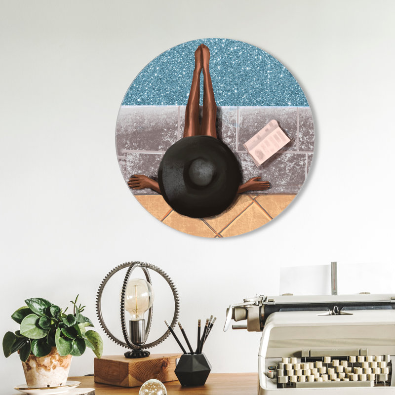 Shimmering Poolside Print, 12" H x 12" W