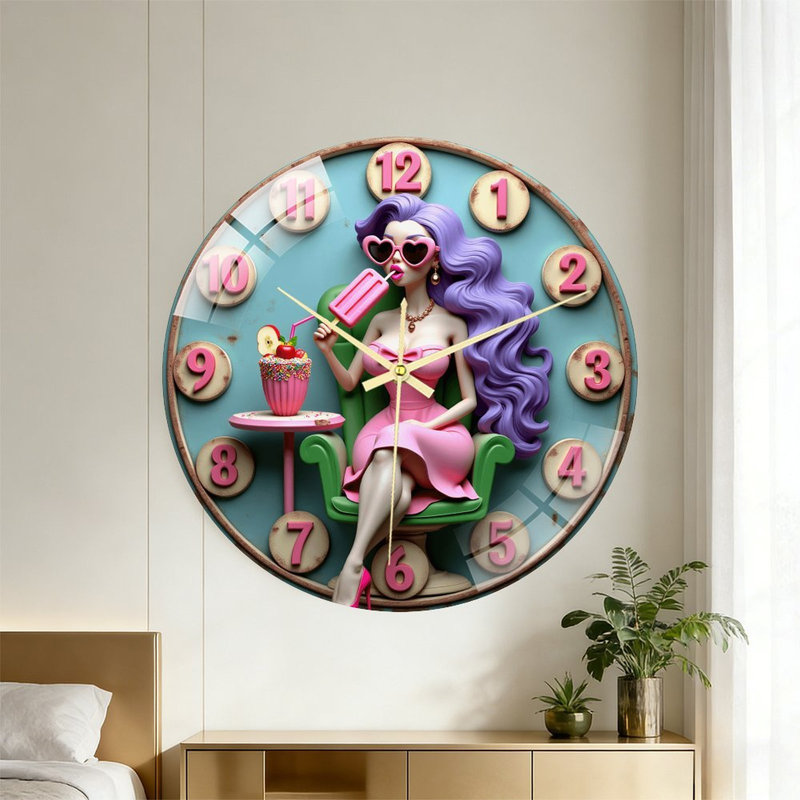 Horloge murale avec horloge murale 16 po