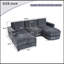 Canapé modulaire en U avec repose-pieds courbé et repose-pieds avec rangement-1587703949