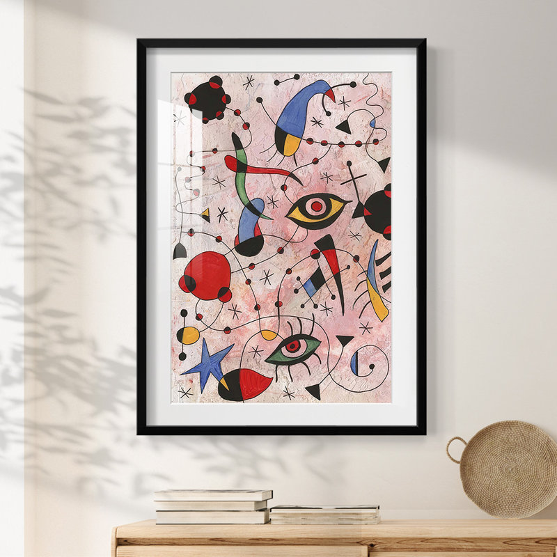 Miro Memoirs II - Impression encadrée, H 28,5 po x l 20,5 po, Noir