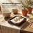 Floral Metal Arm Solid Wood Napkin Holder – Elegant Christmas Table Decor and Holiday Gift Idea