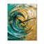 Horloge murale en spirale abstraite Golden Ocean-99638283