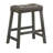 Set Of 2 Rustic Counter Stools, 25-Inch Backless Wooden Farmhouse Barstools With Faux Leather Seat, Distressed Finish, Space-Saving Design-1651121827