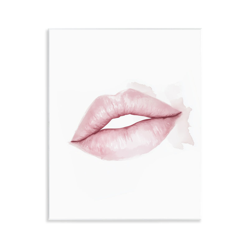 «Rose Lips Watercolor», plaque murale par Christine Simpson Art