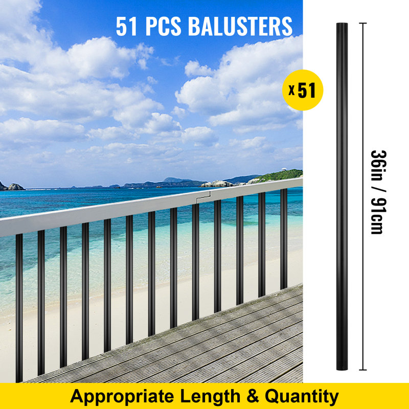 Ensemble de balustres 36 po x 0,75 po x 0,75 po