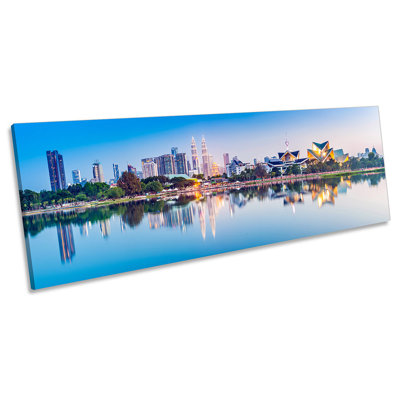 Kuala Lumpur Skyline Malaysia - Wrapped Canvas Panoramic Print