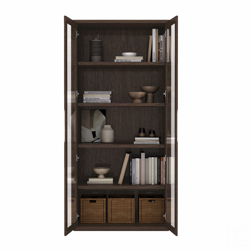 Bibliothèque 38 ", H 79 po x l 38 po x P 18,1 po, Brown