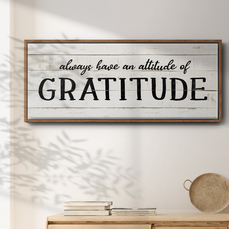Attitude Gratitude- Framed Canvas