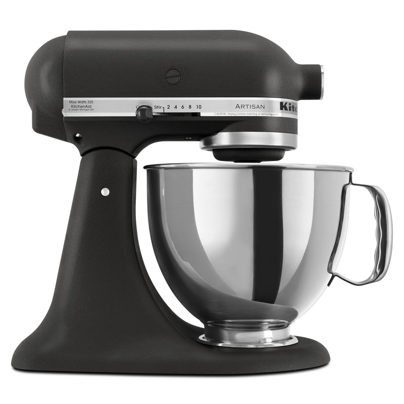 Batteur sur socle à tête inclinable de 5 pte Artisan® de KitchenAid®, Noir impérial