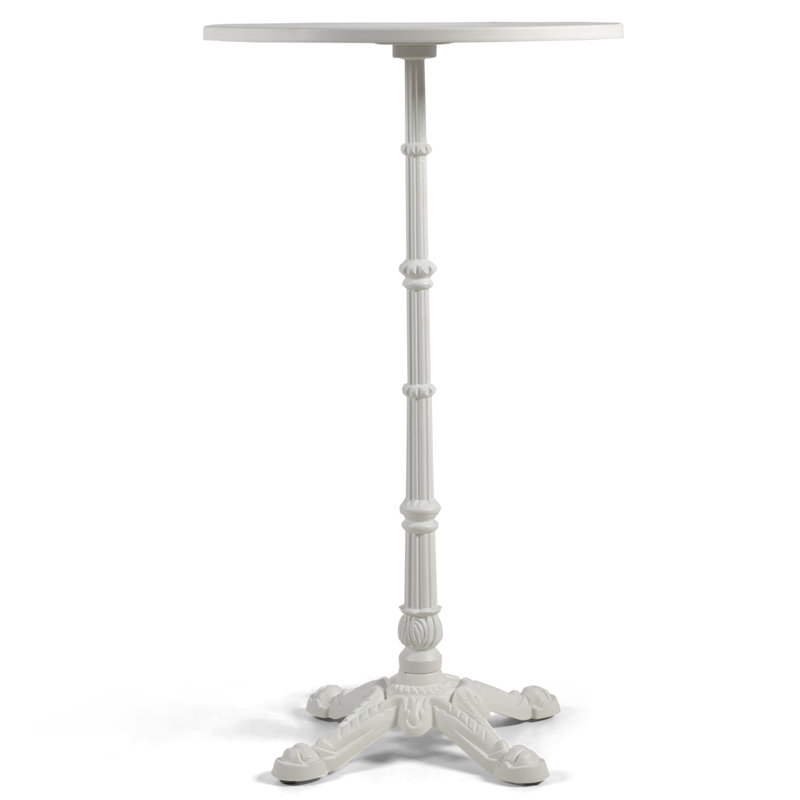 Round Metal Dining Table, White
