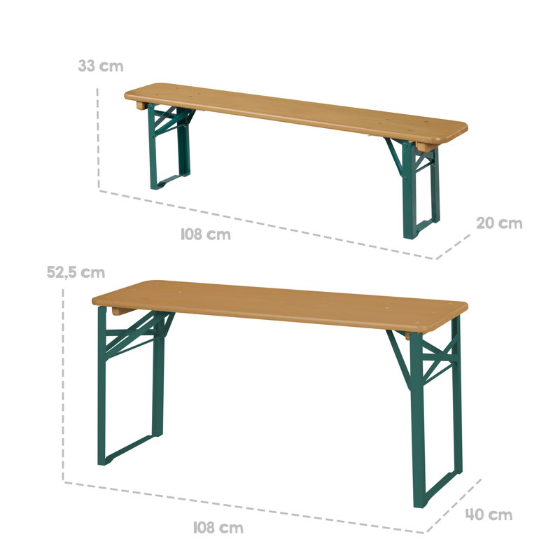 Kids 3 Piece Solid Wood Rectangular Activity Table and Bench, Natural