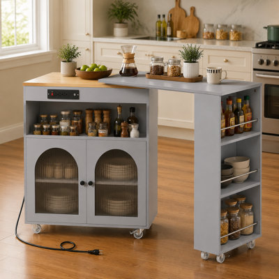 Solid Wood Top Kitchen Island