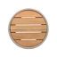 Table d'appoint d'extérieur en corde et en bois - mobilier de patio, d'une hauteur de 18,72 pouces, polyvalente pour différentes pièces avec élégance rustique de jardin, support de 175 lb, assemblage rapide-702057064