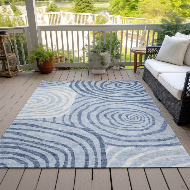 Tapis de porte d'extérieur antidérapant Leis, Rectangle 5 pi x 7 pi 6 po