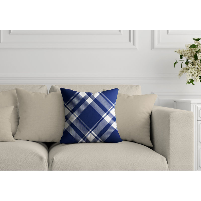Housse et insert de coussin extérieur d'extérieur, L 17 po x H 17 po, Bleu