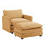 Fauteuil en velours côtelé avec repose-pieds Redenius-91901461