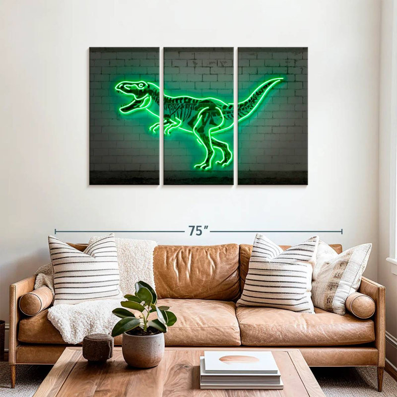 Brampt Neon T Rex, 36" H x 57" W