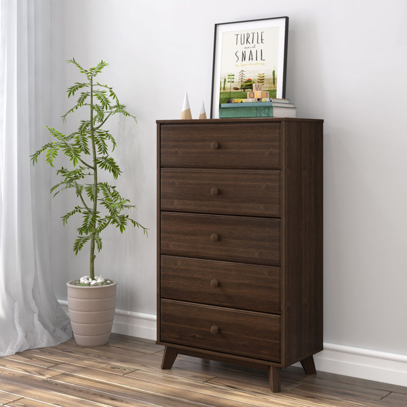 Commode 5 tiroirs Hararat, Noyer