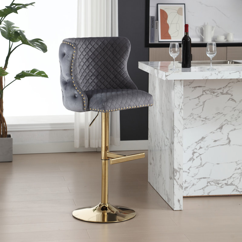 Ensemble de tabourets de bar Hengming, Gris foncé