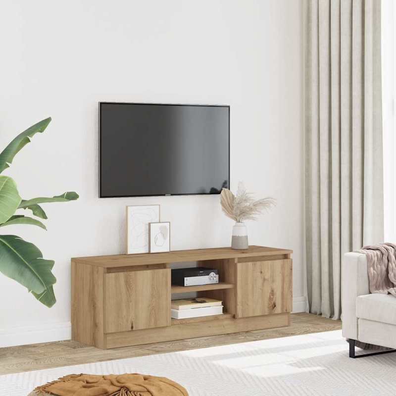 Wilbanks Unfinished TV Stand for TVs up to 43", Artisan Oak