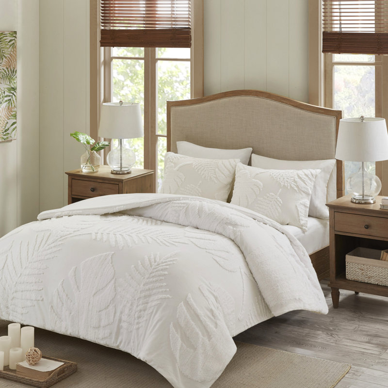 Cotton Chenille Bedding - , , Beach House Theme, Queen Size, 3 Pieces Comforter , Style