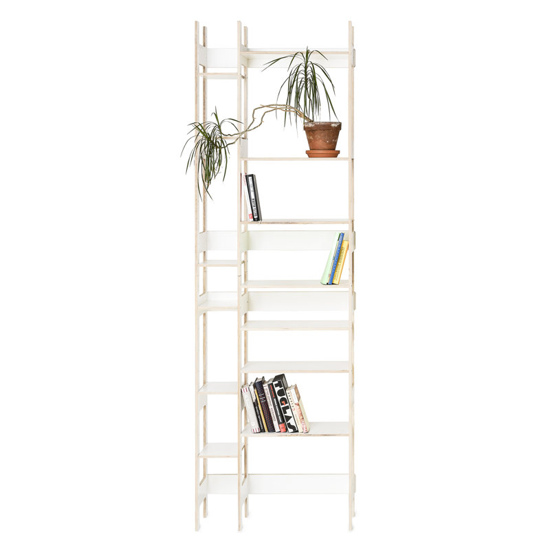 Marlenn 230cm H x 71cm W Plywood Geometric Bookcase