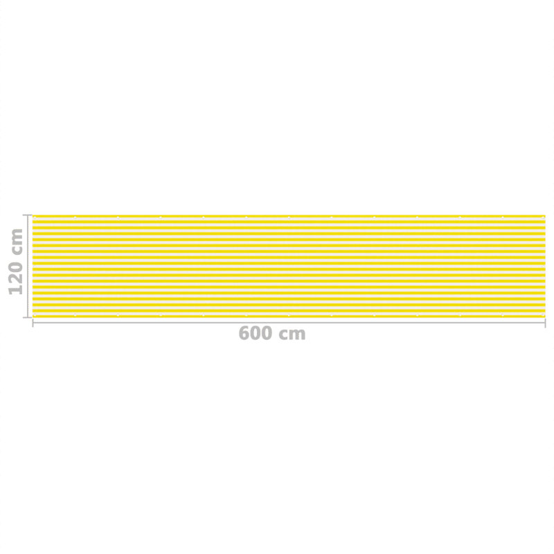 Chauvigny 0cm H x 236.22cm W Yellow And White Plastic Yard/Privacy Fence