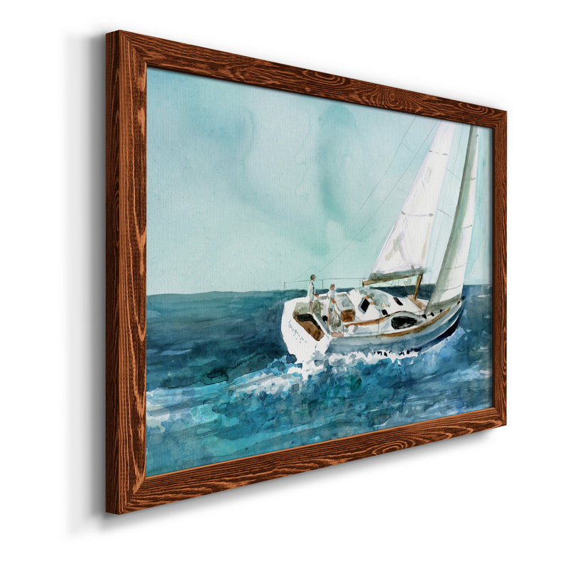 Delray Sail - Peinture sur toile encadrée, H 37,5 po x l 27,5 po x P 1,5 po, Érable