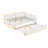 Full Size Linen Upholstered Daybed Sofa Bed With Trundle ,Wood Slats,No Box Spring Needed-1914059479