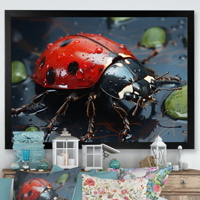 " Curious Ladybug Crimson Serenity I "