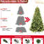 Arbre de Noël de 5 pi avec 300 lumières blanches chaudes, 967 pointes réalistes en PE + branches, branches à charnières pour installation sans tracas, support intemporel pré-enfilé au look naturel