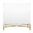 White Modern 2-Door Locker Accent Cabinet With Tapered Metal Feet