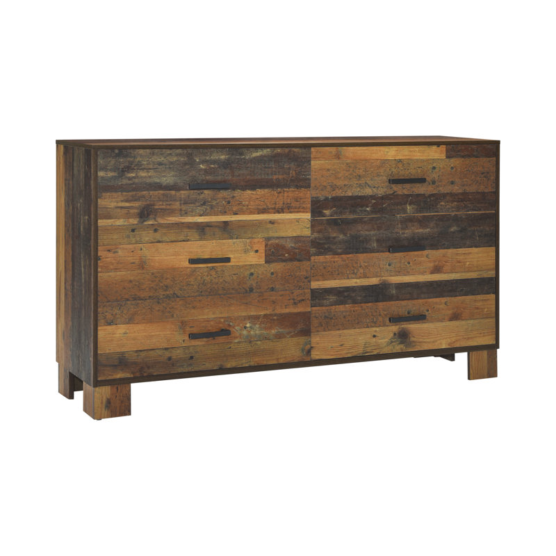 Ensemble de chambre à coucher 3 pièces avec commode et miroir Giah, Simple