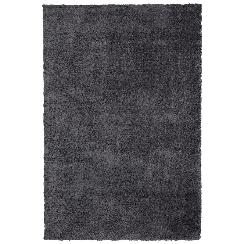 Tapis gris foncé en polypropylène touffeté à la machine Batelov