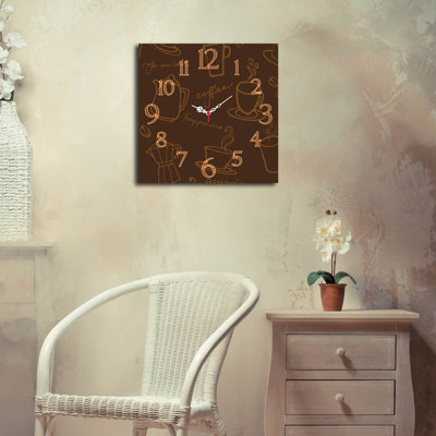 Elegant Decorative Wall Clock, 15.7 x 15.7 inches | 100% MDF, Thickness: 0.2 inches | Stylish Home Décor for Living Room, Bedroom & Office | Modern Design with Minimalist Aesthetic