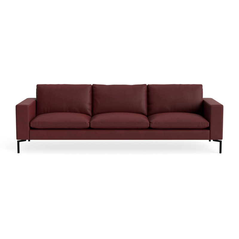 MTO - Le nouveau canapé standard, H 32 po x l 104 po x P 35 po, Cuir Oxblood