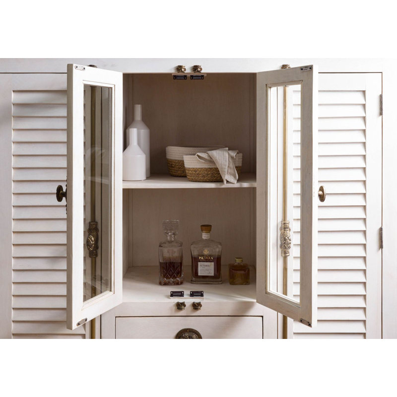 Toulouse 160cm Solid Wood Sideboard, Lacquered White