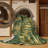 Washable Palm Frond Edges Hawaiian Area Rug-1452288912