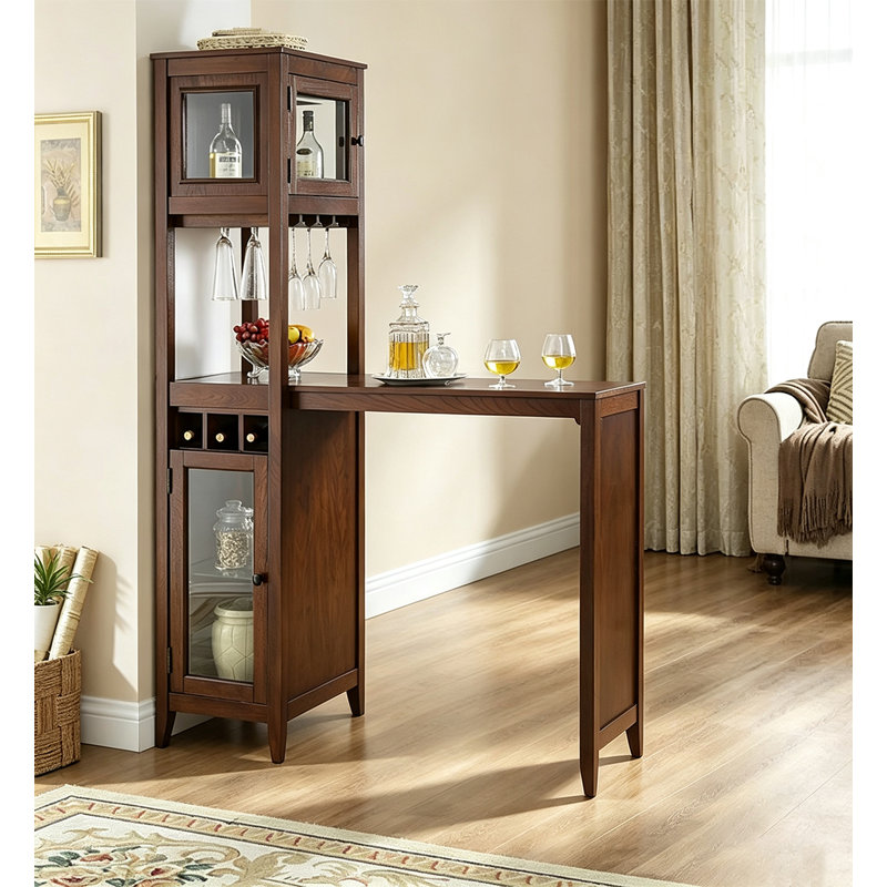 Extendable with Solid Wood and Glass Base Dining Table
