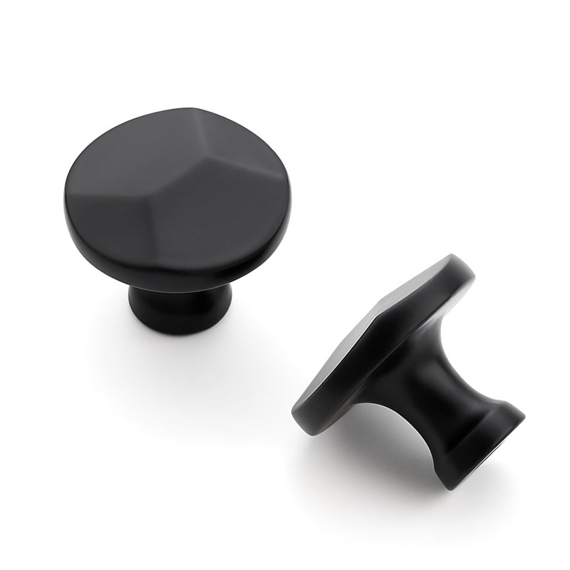 Matte Black Round Cabinet Hardware Knobs,Zinc Knobs,25 Pack，Solid Zinc Alloy, Single Hole, Drawer Pulls, Smooth Touch, Screws Included, Dresser Knobs, for Kitchen,Bathroom Furniture